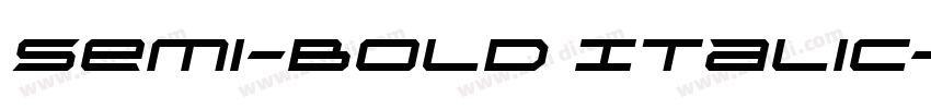 Semi-Bold Italic字体转换
